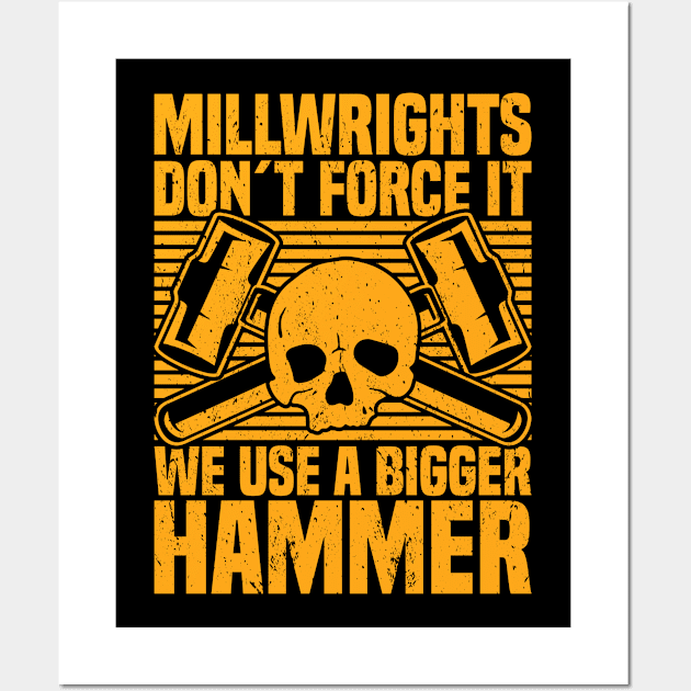 Millwright Hammer Millwrights Wall Art by medd.art